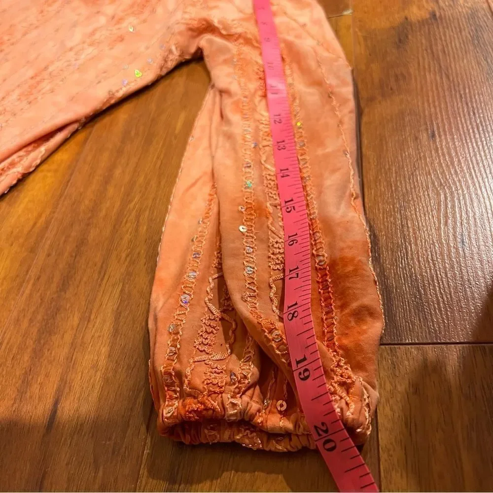 JM Collection orange sequin top - Picture 8 of 8